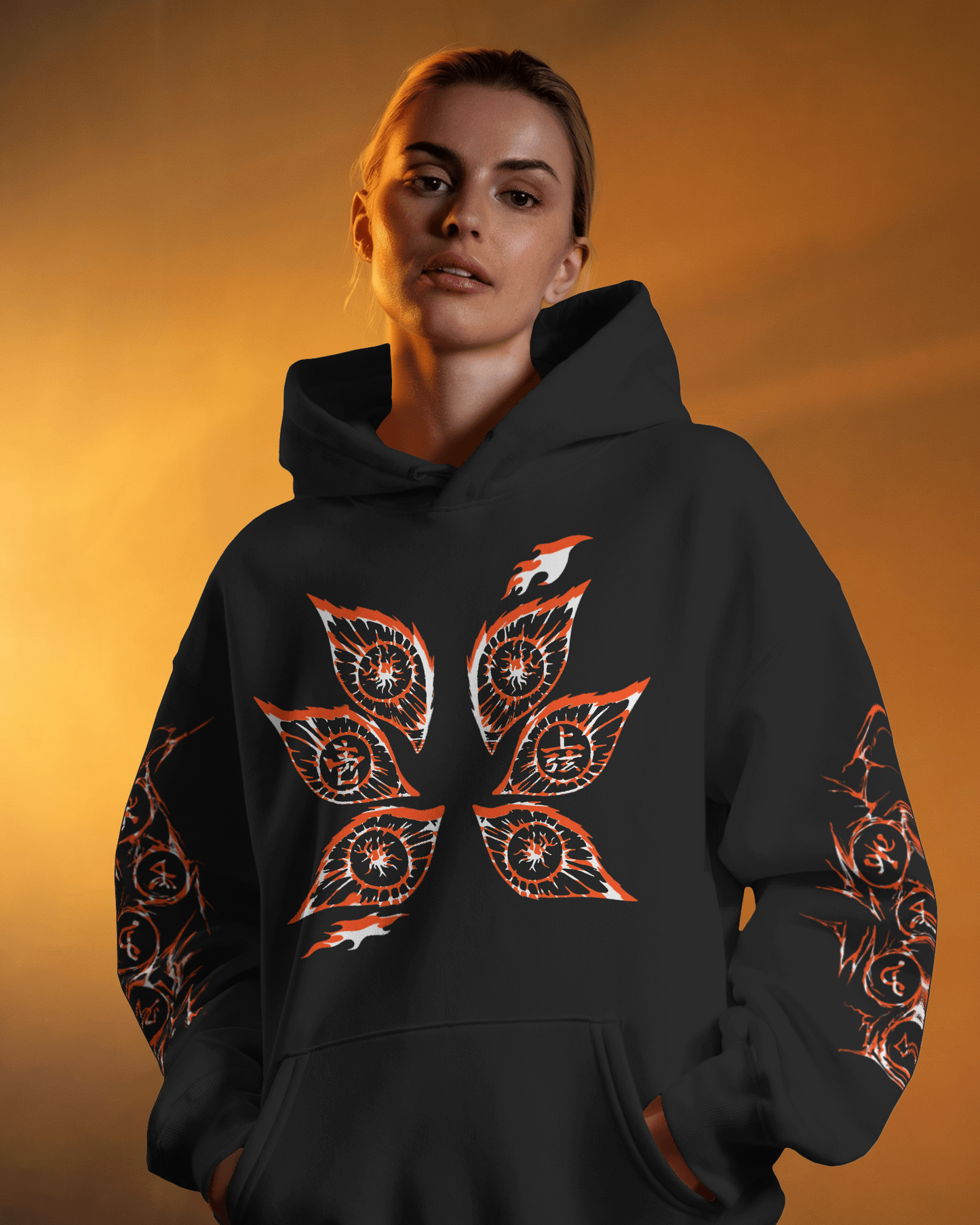 Demon Slayer “Fiery Eyes” Premium Hoodie